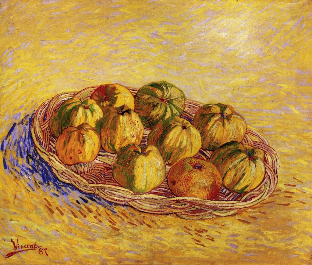 1024x868 Still Life With Basket Of Apples Vincent - Basket Of Apples Painting