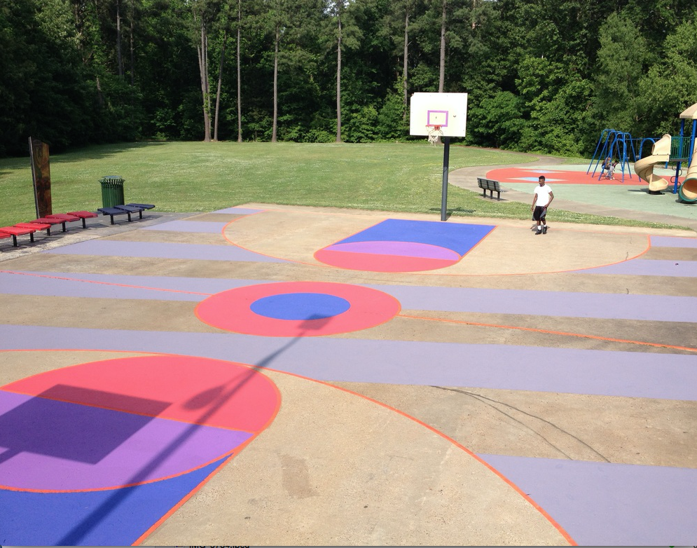 Basketball Court Painting at PaintingValley com Explore collection of