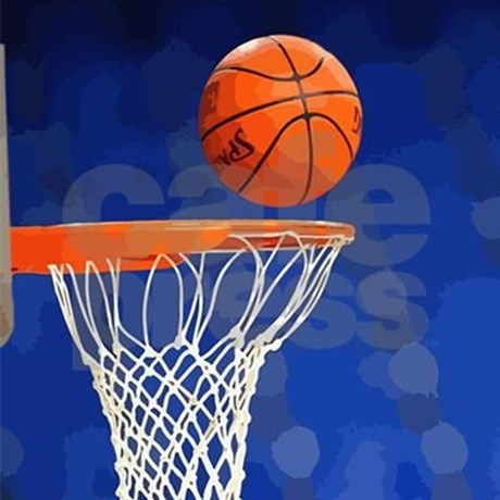 460x460 Basketball Hoop And Ball Painting Curtains By Wickeddesigns4 - Basketball Hoop Painting