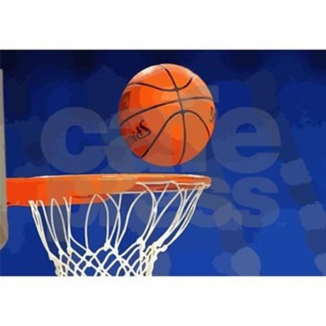 460x460 Basketball Hoop And Ball Painting Pillow Case By Wickeddesigns4 - Basketball Hoop Painting