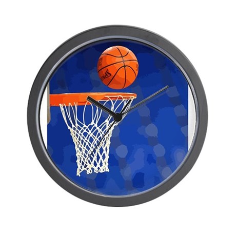 460x460 Basketball Hoop And Ball Painting Wall Clock By Admin Cp71584330 - Basketball Hoop Painting
