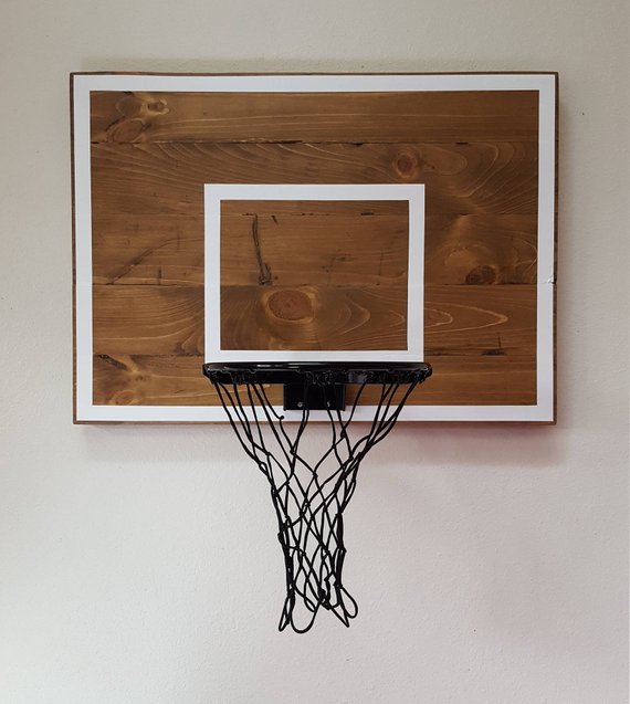 570x637 Pallet Wood Basketball Hoop With Painted Hoop Lines. Wall - Basketball Hoop Painting