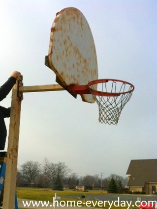 319x426 She Came Tumbling Down Our Rusty Basketball Hoop Home Everyday - Basketball Hoop Painting