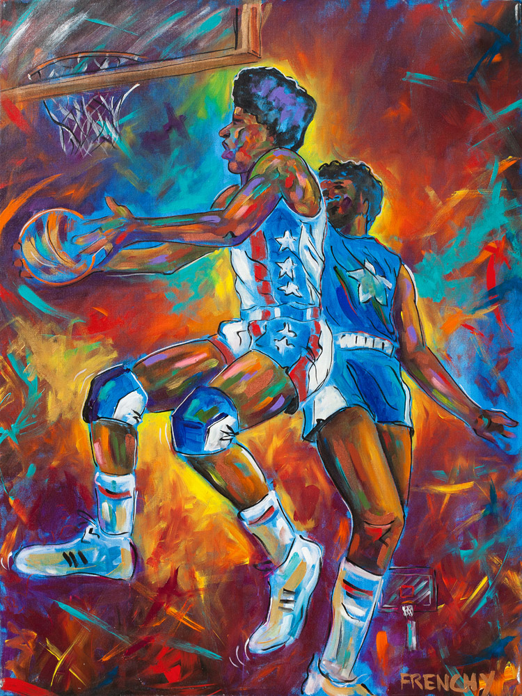 750x1000 Live Amp Studio Paintings For Nba Official Website Of Frenchy! - Basketball Painting
