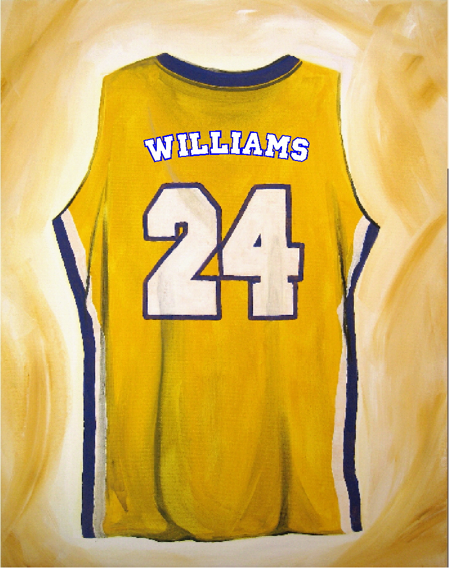 882x1115 Hand Painted Sports Jerseys On Canvas - Basketball Painting Canvas