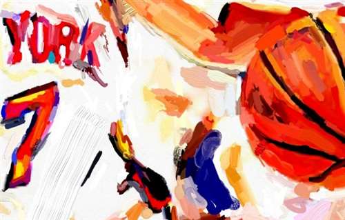 500x319 Jeremy Lin Of New York Knicks Basketball Painting Canvas Movie Art - Basketball Painting Canvas