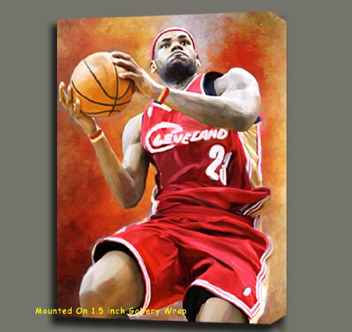 500x471 Nba Basketball Poster Lebron James Nba Basketball Original - Basketball Painting Canvas