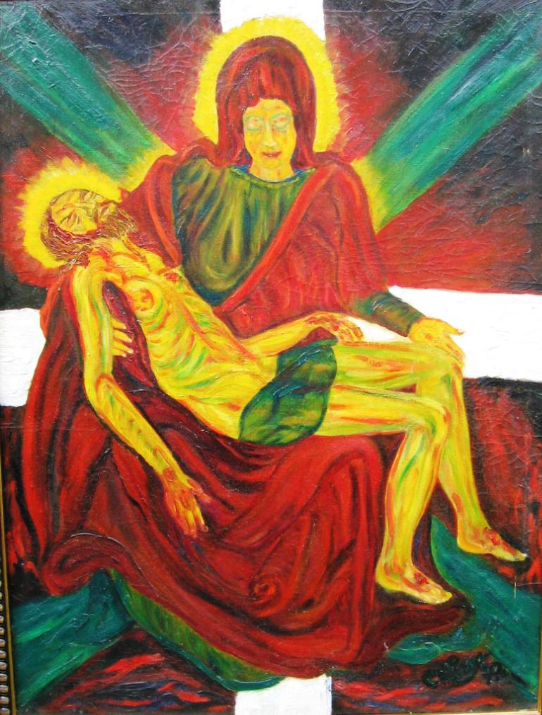 770x1014 Saatchi Art The Basque Pietat Painting By Cecilio Mingo Perez - Basque Painting