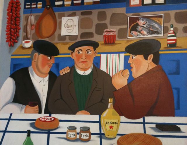 640x496 Painting Basque Men Euskal Kazeta - Basque Painting