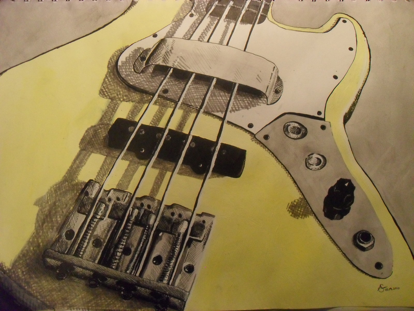 1600x1200 Painting Guitar 1 By Destroma - Bass Guitar Painting
