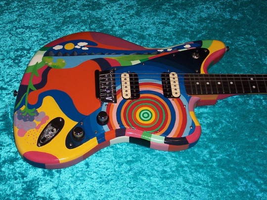 540x405 Burger Guitars Home Guitar Replicas, Eric Clapton Fool Sg, George - Bass Guitar Painting