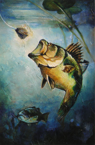 361x548 Bass Painting By Thegryph - Bass Painting