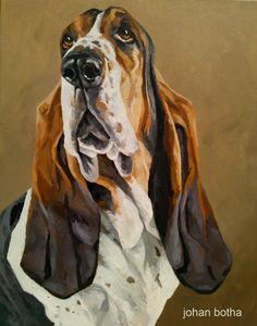 236x300 Basset Hound Dog Art Print Of My Watercolor Painting - Basset Hound Painting