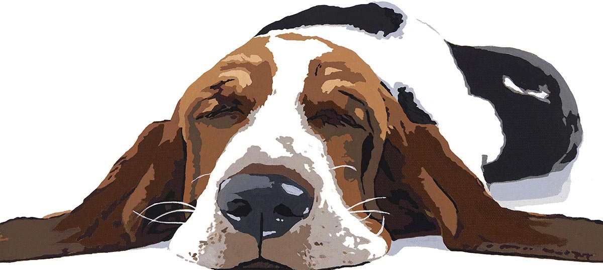 1200x538 Basset Hounds Canvas Prints Icanvas - Basset Hound Painting