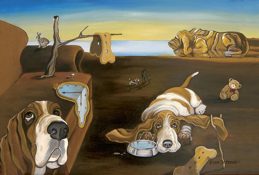 900x609 Salvador Doggy - Basset Hound Painting