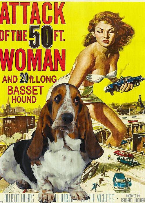 500x700 Basset Hound Art Canvas Print - Basset Hound Painting