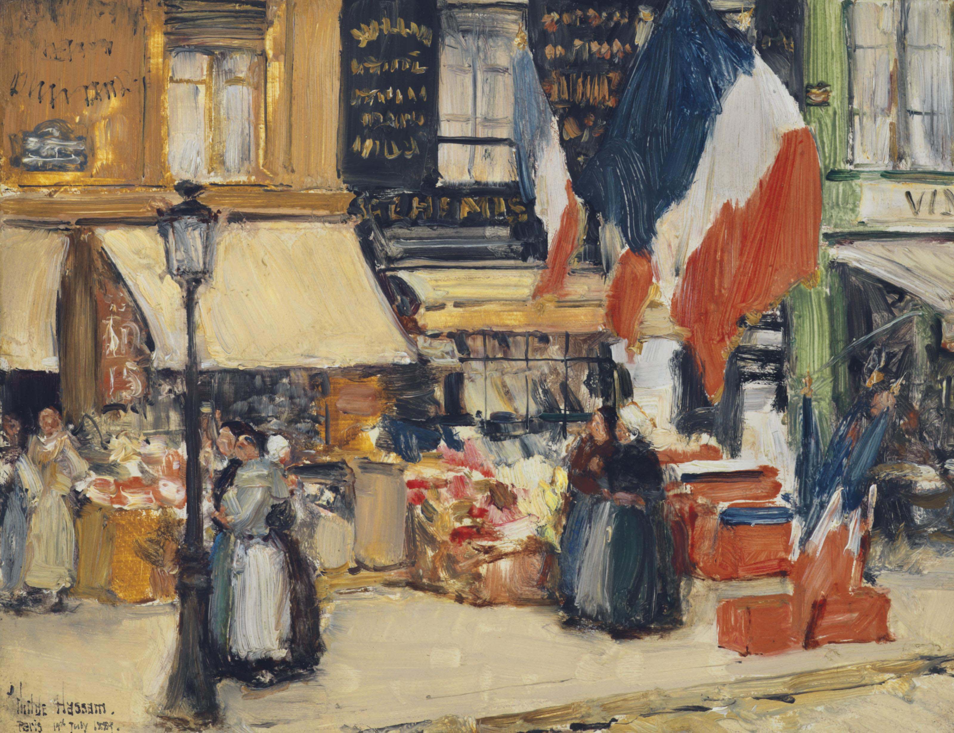 3200x2460 Childe Hassam (1859 1935) Bastille Day, Boulevard Rochechouart - Bastille Day Painting