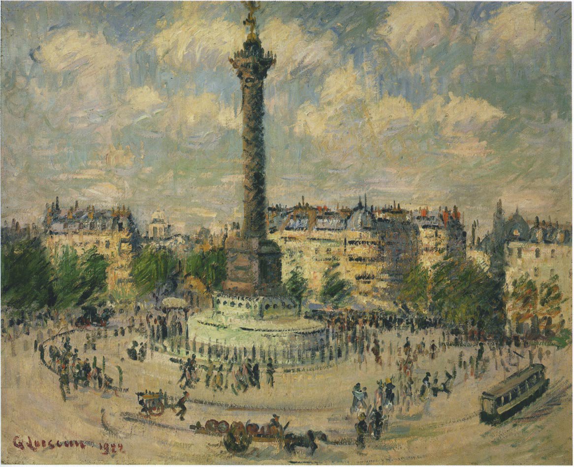 1166x950 La Place De La Bastille Painting Gustave Loiseau Oil Paintings - Bastille Painting