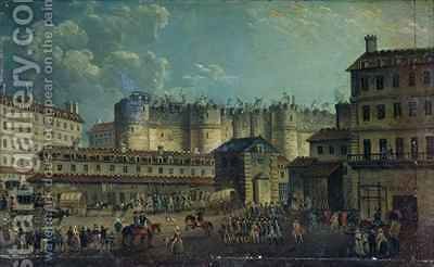400x246 Demolition Of The Bastille In 1789 Pierre Antoine Demachy - Bastille Painting