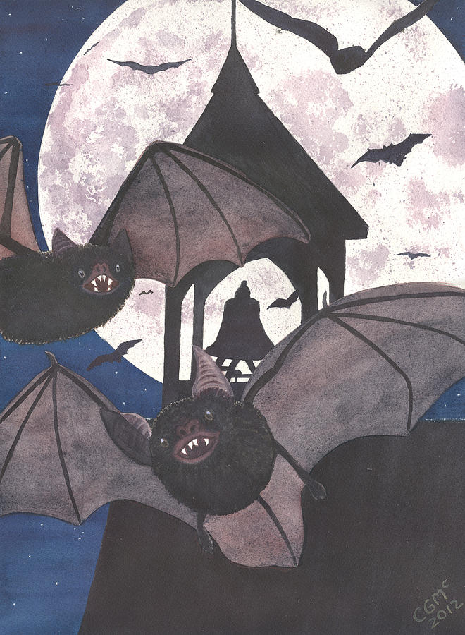 660x900 Got Bats Painting By Catherine G Mcelroy - Bat Painting