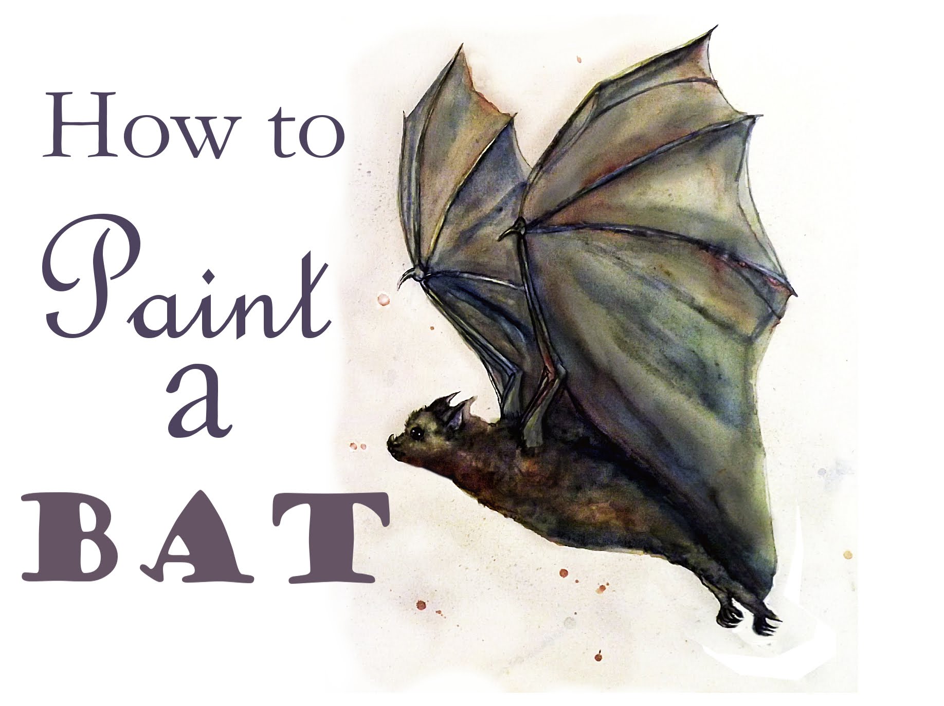 1836x1374 How To Paint A Bat Art Journal - Bat Painting