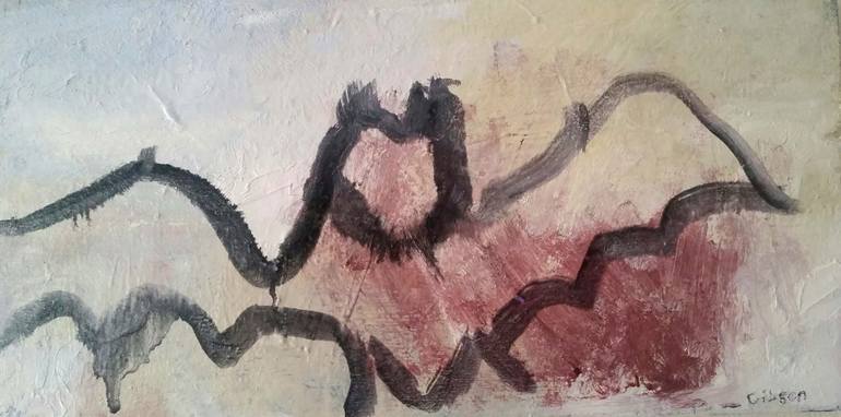 770x382 Saatchi Art Bat, Oil On Canvas, 8 X 16 Painting By Georgann Gibson - Bat Painting