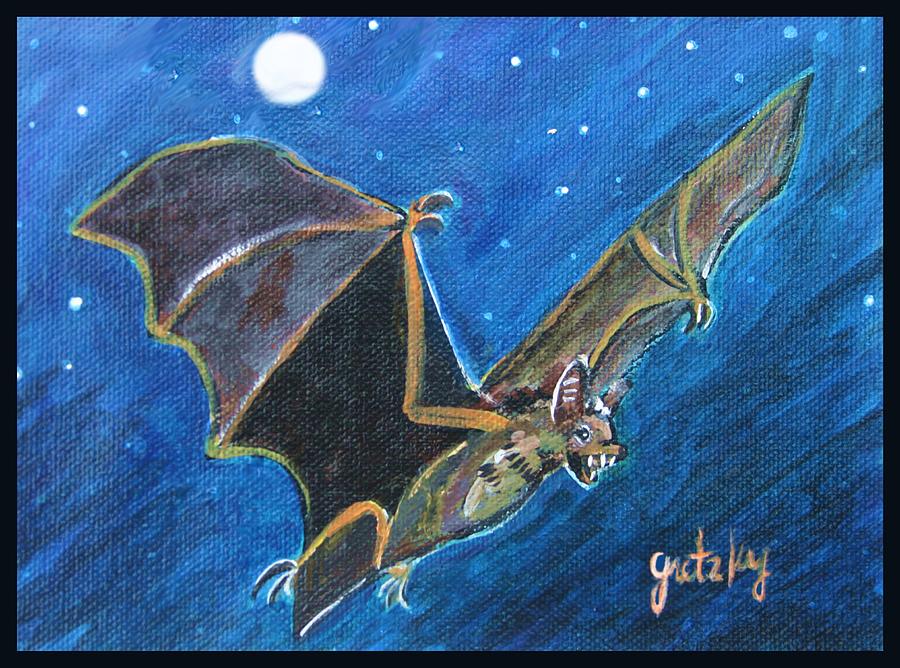 900x668 Bat Painting By Paintings By Gretzky - Bat Painting