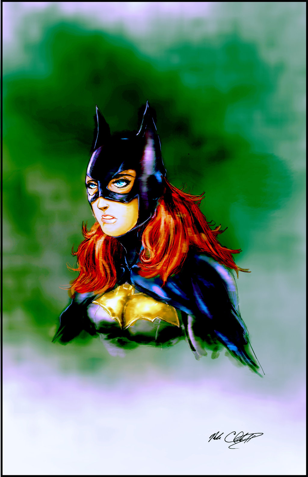 1024x1583 Batgirl Painted By Mark Clark Ii - Batgirl Painting