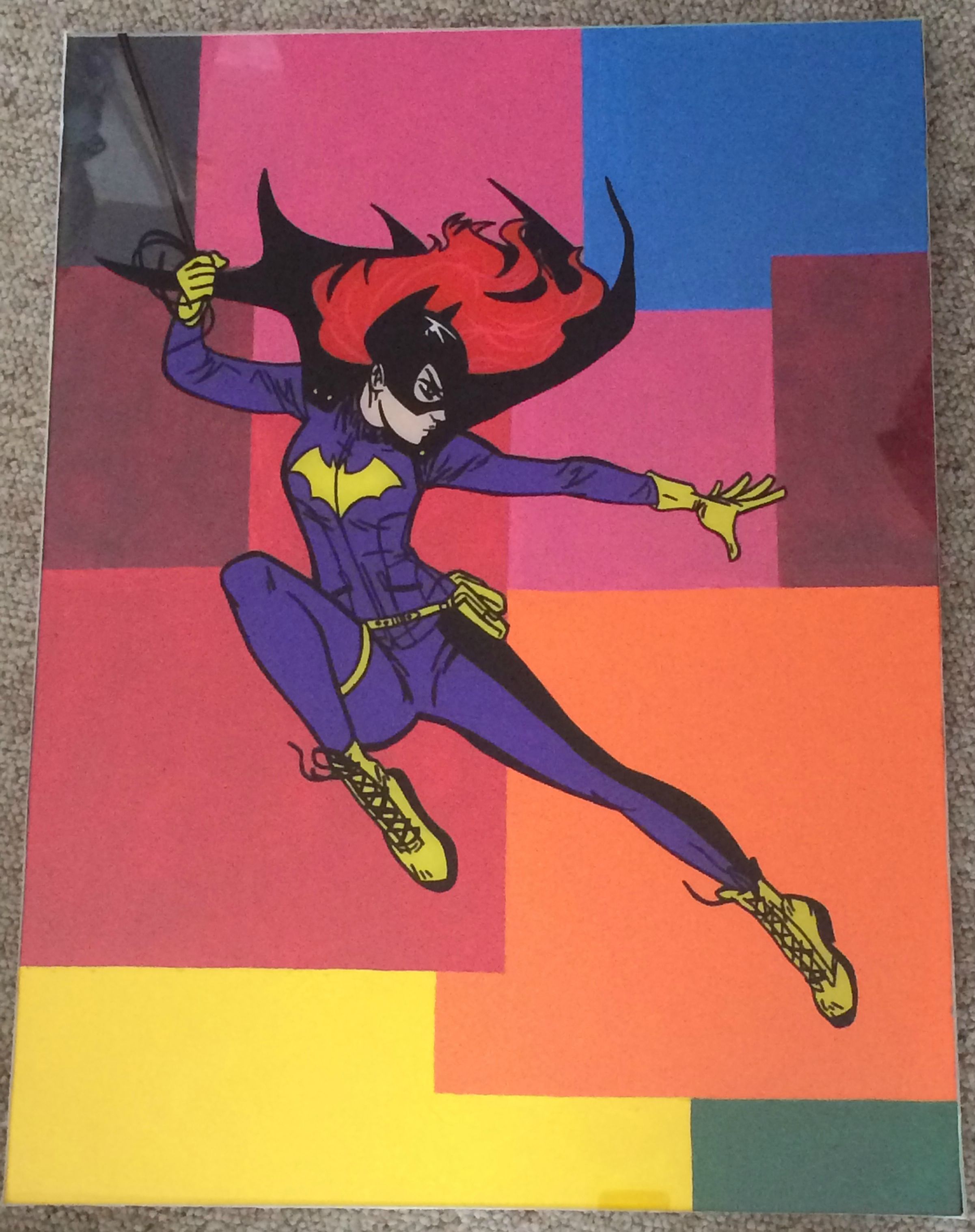 2402x3035 Batgirl Painting I Recently Finished. Acrylic On Plexiglass On Top - Batgirl Painting
