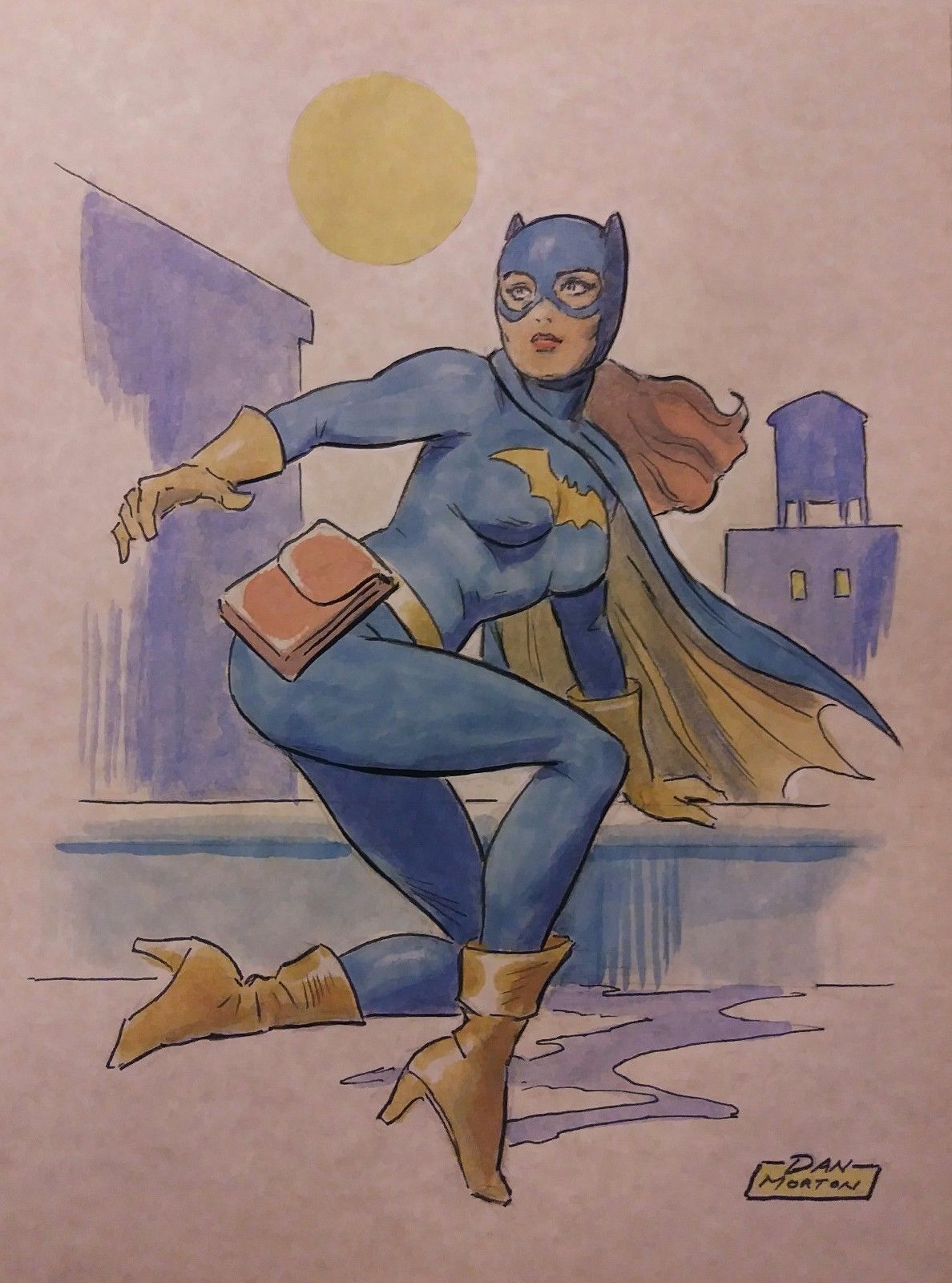 1188x1600 Dan Morton Original Batgirl Art - Batgirl Painting