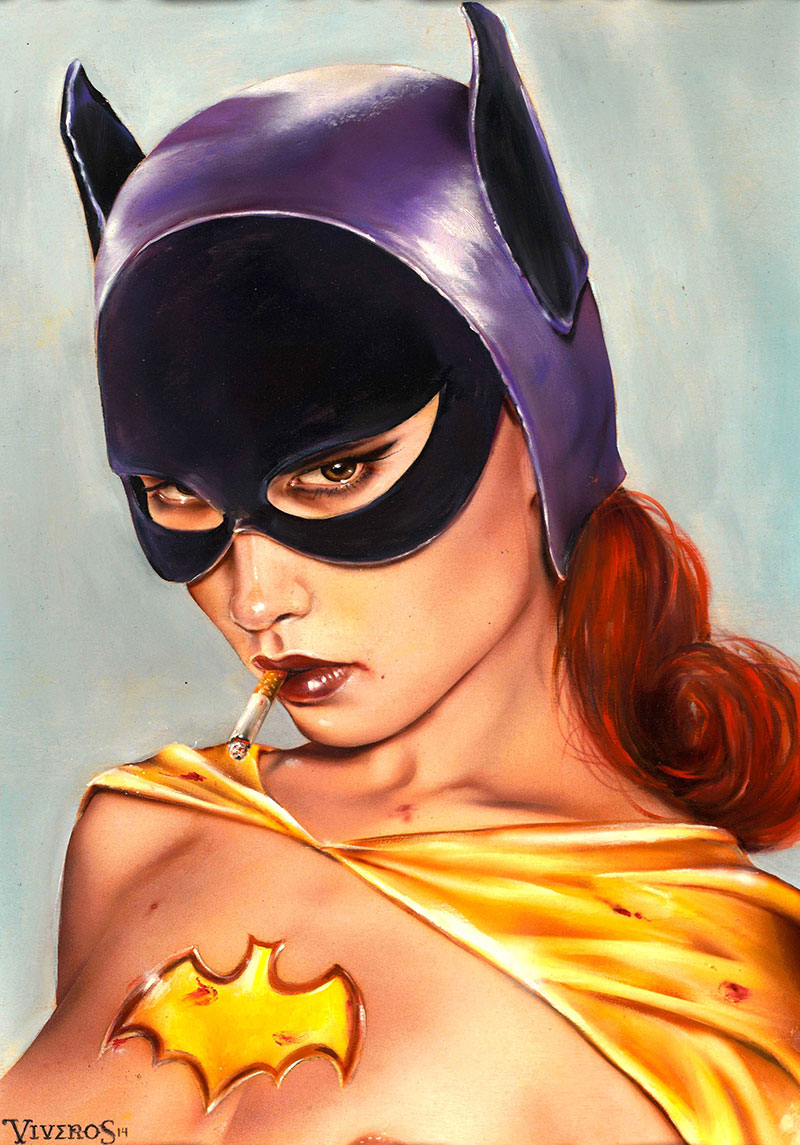 800x1145 El Batgirl Brian M. Viveros - Batgirl Painting