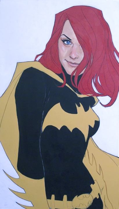 410x720 Noto And Batgirl, In Bryan W's Phil Noto Comic Art Gallery Room - Batgirl Painting