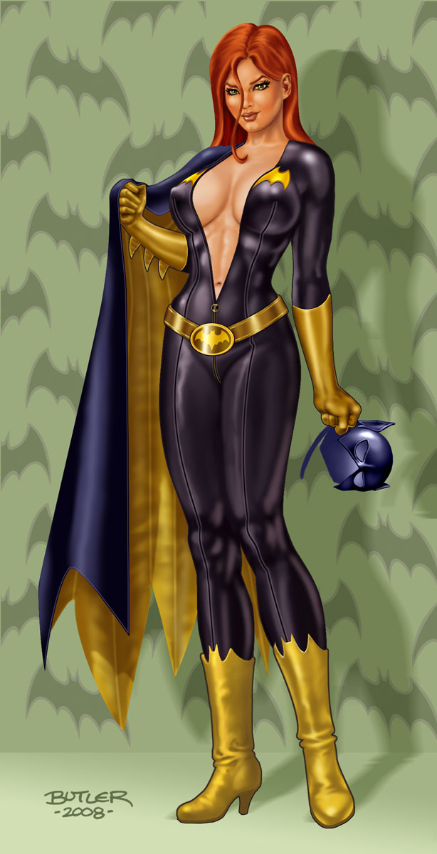 614x1200 Stand Up Gal Batgirl Novelty Item Digital Painting 2008 - Batgirl Painting