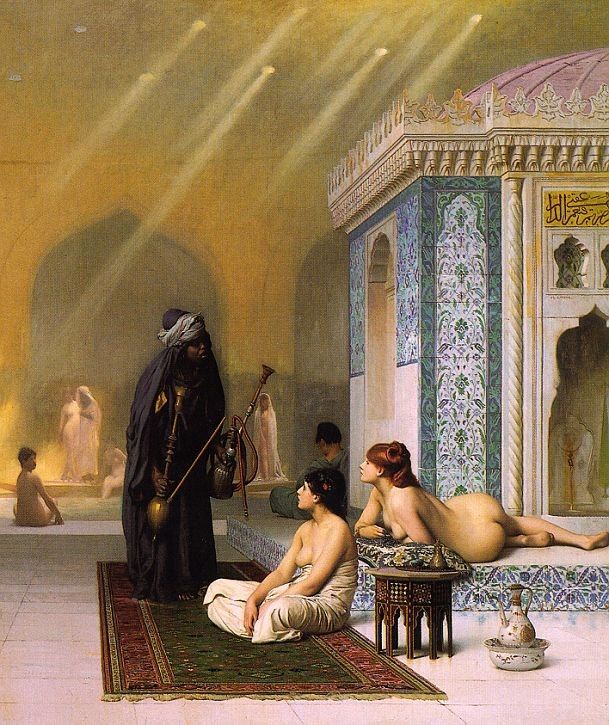 609x725 Jean Leon Gerome The Harem Bath 50% Off - Bath House Painting