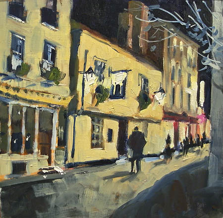 450x439 Nocturne Painting In Oil - Bath House Painting