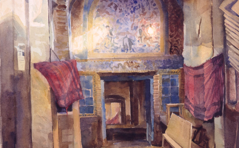 825x510 Entrance To Bathhouse - Bath House Painting