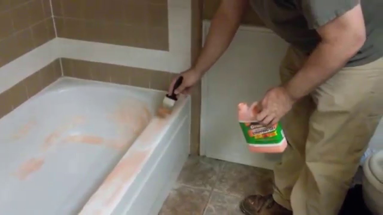 1280x720 Remove Epoxy Paint From Bathtub With Citristrip - Bathtub Painting