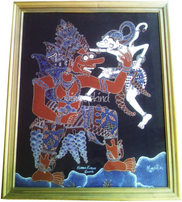 584x650 Indonesian Wayang Batik Painting (Handpainted) By Dedynow - Batik Painting On Canvas