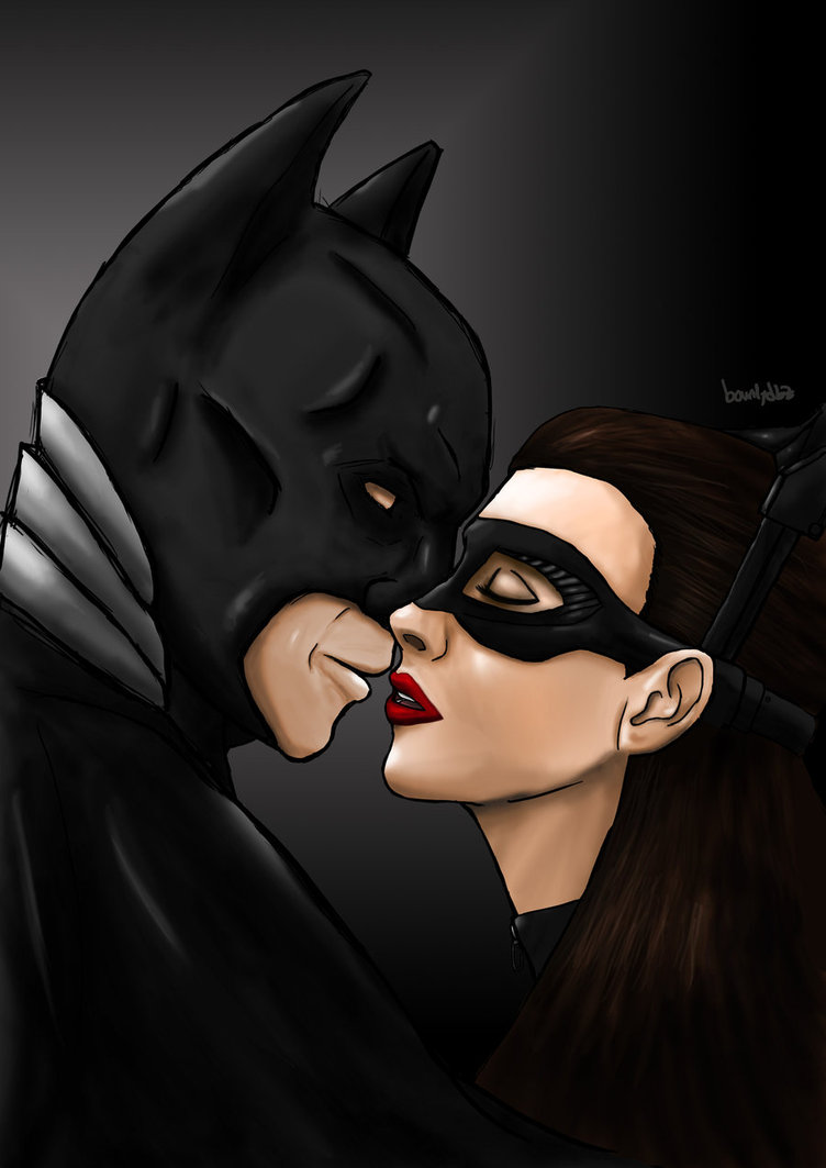 752x1063 Dark Knight Rises - Batman And Catwoman Painting