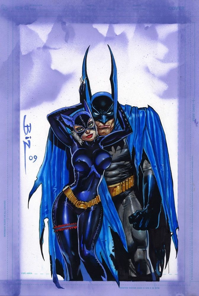 672x1000 Simon Bisley Art - Batman And Catwoman Painting