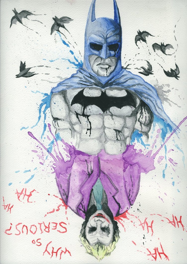 Batman And Joker Painting at PaintingValley.com | Explore collection of ...
