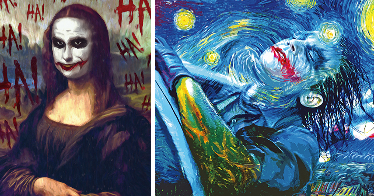 1200x630 Famous Paintings Reimagined As Scenes From Batman Bored Panda - Batman And Joker Painting