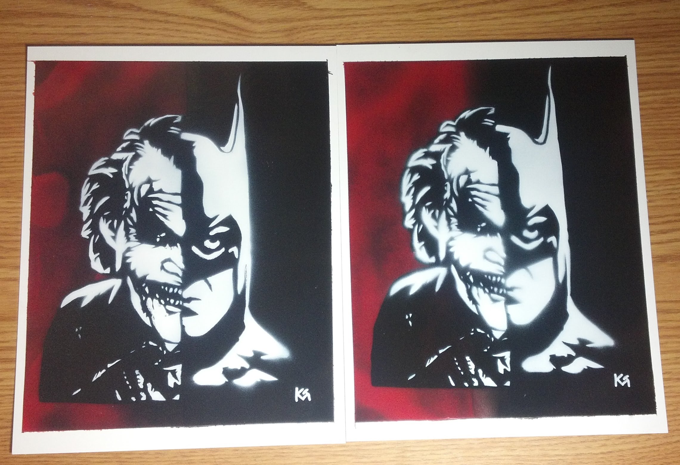 2281x1561 Joker Vs Batman Spray Paint (Speed Painting) - Batman And Joker Painting
