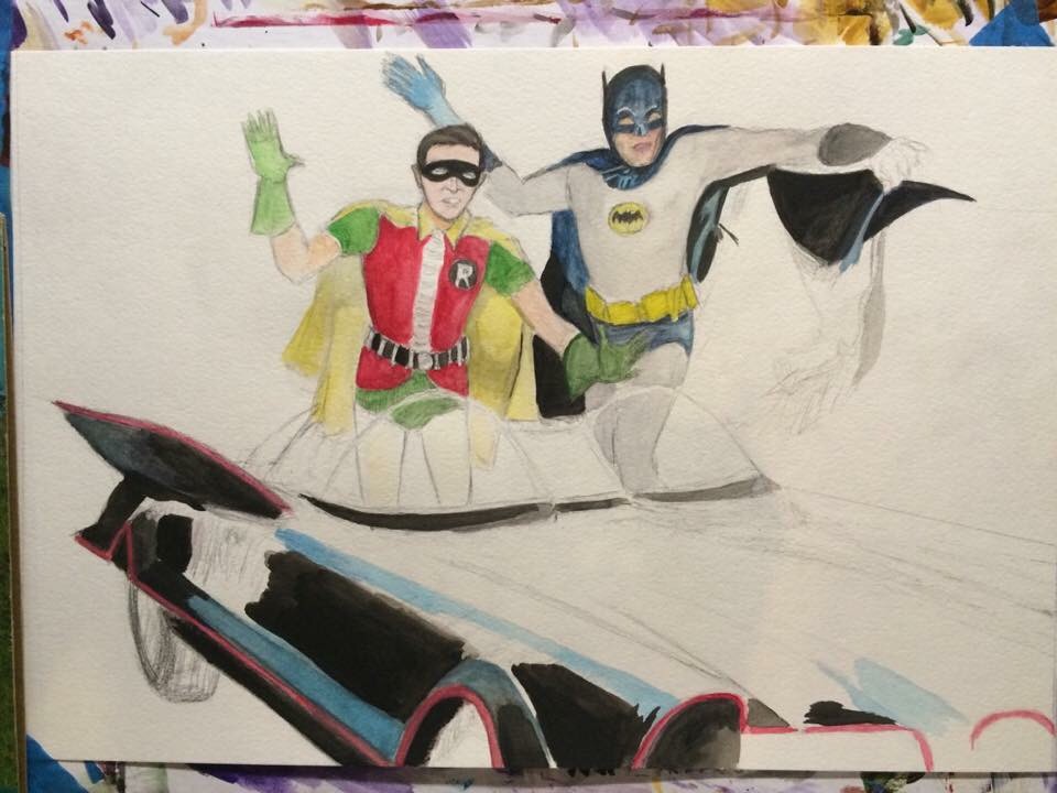 960x720 Batman Amp Robin Watercolor Painting Monstermattpatterson's Blog - Batman And Robin Painting
