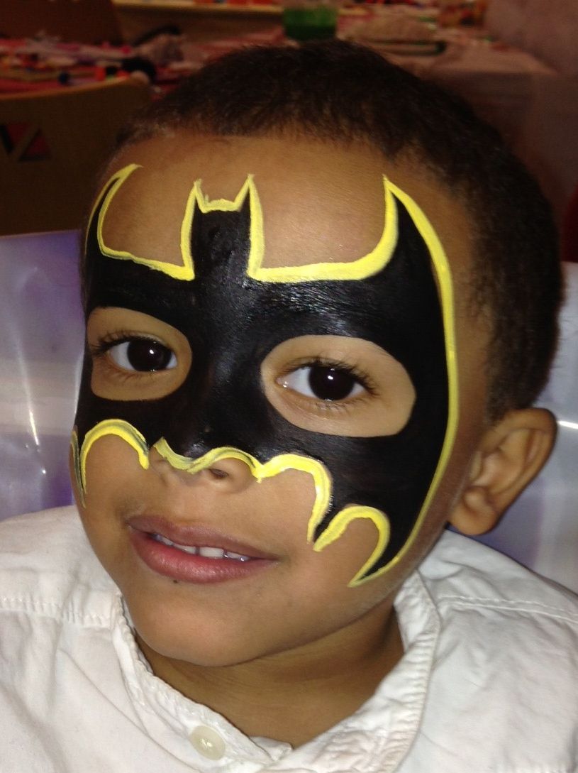 815x1089 Holiday Party Batman Face Paint .jpg - Batman Face Painting