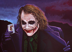 300x219 Heath Ledger Paintings Fine Art America - Batman Joker Painting