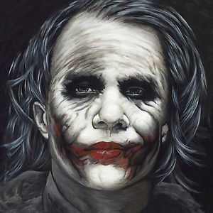 300x300 The Joker Painting Artwork Dc Comics Batman Stretched Canvas - Batman Joker Painting