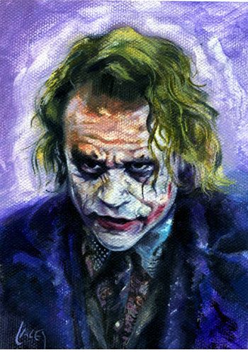 350x508 What An Intense Character. Tattoo Someday Heath Ledger. Batman - Batman Joker Painting