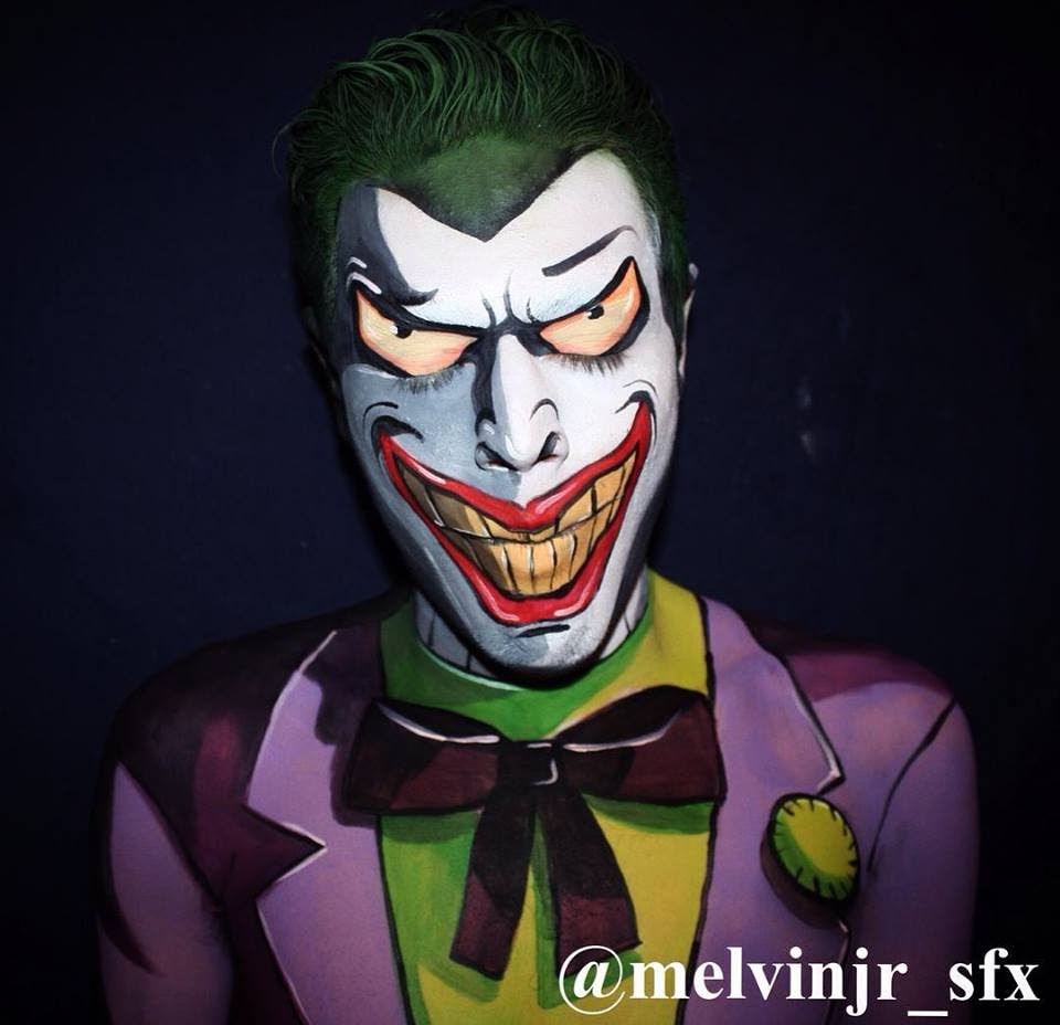 960x928 Animated Joker Body Paint Makeup Tutorial - Batman Joker Painting