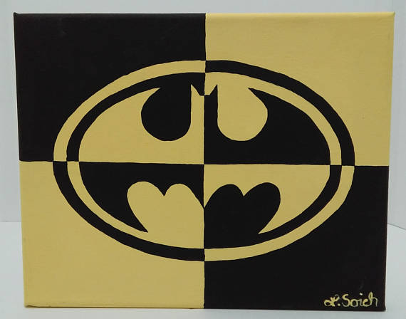 570x448 Batman Logo Painting - Batman Logo Painting